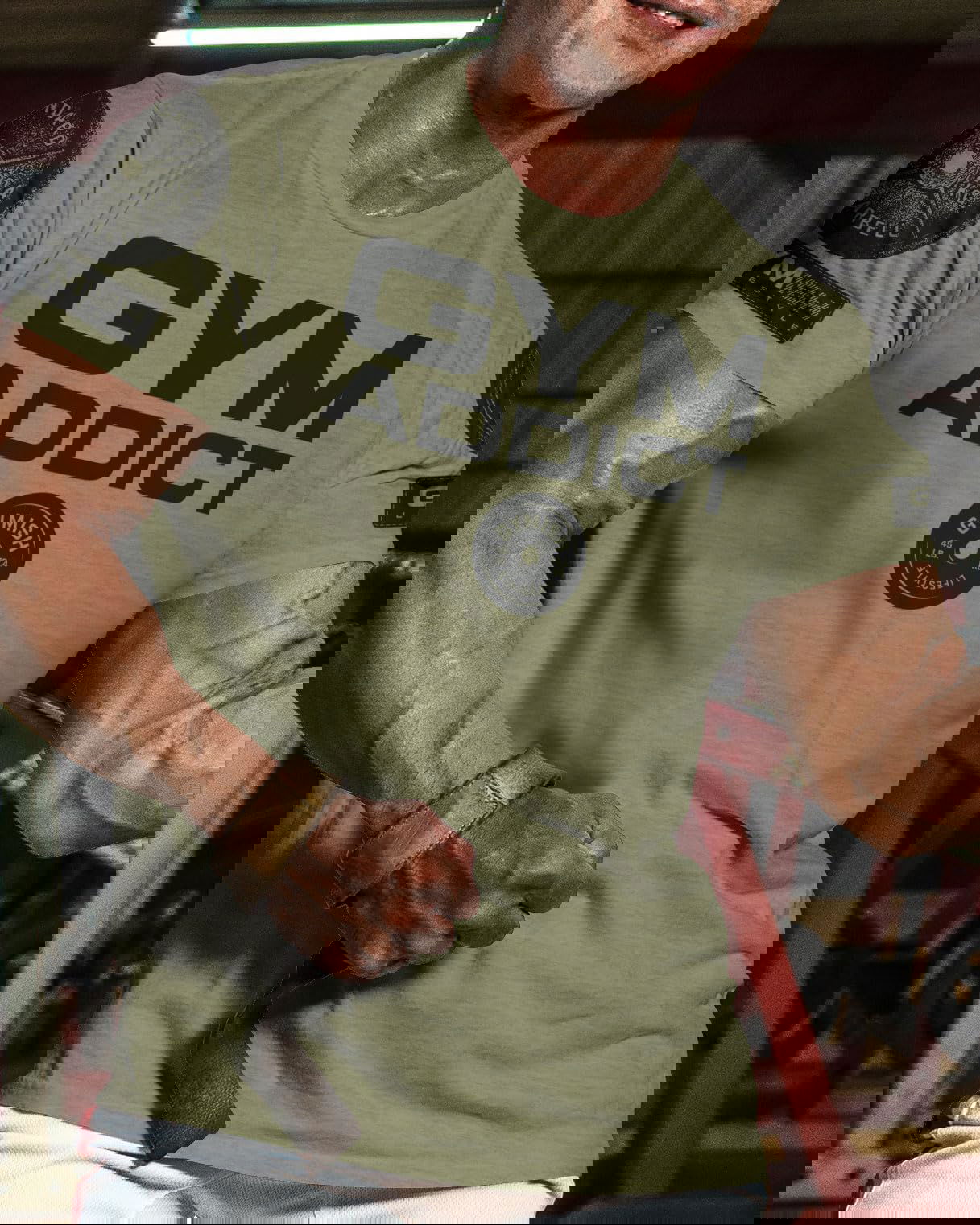 040. GYM-ADDICT Workout T-Shirt - Gymish - - #Gym Shirts# - - #Workout T-Shirts#