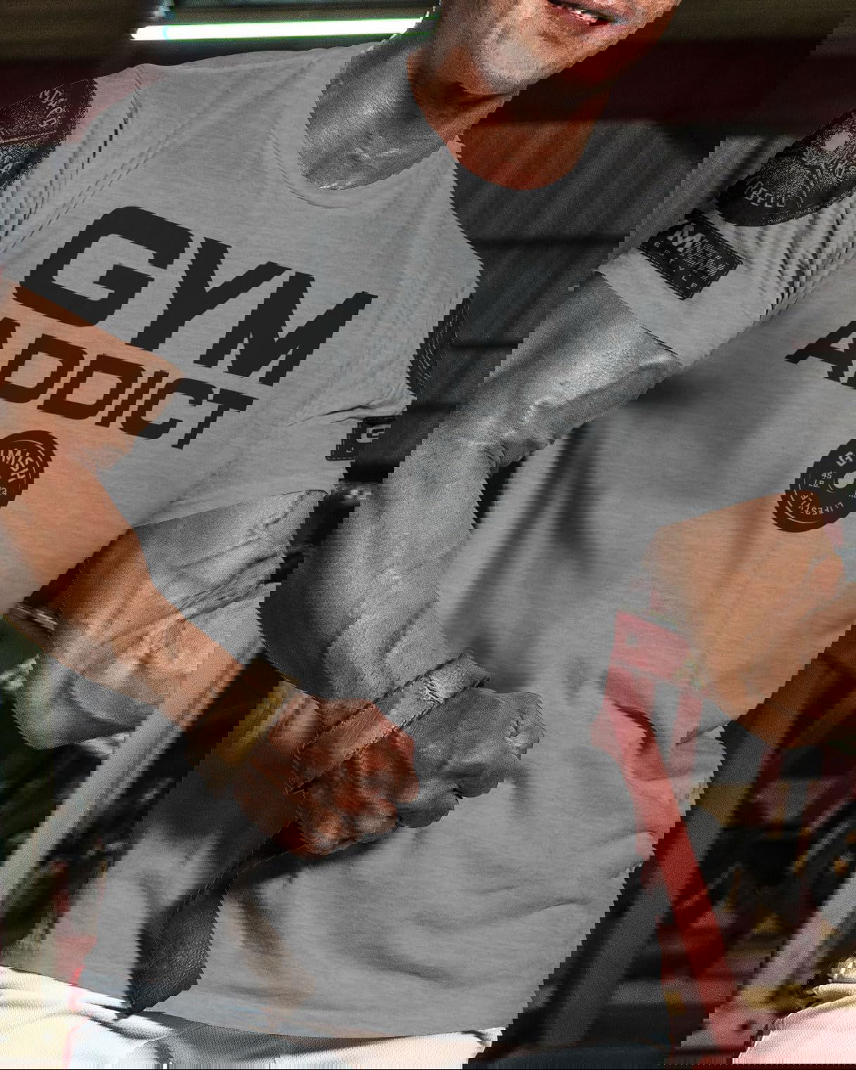 040. GYM-ADDICT Workout T-Shirt - Gymish - - #Gym Shirts# - - #Workout T-Shirts#