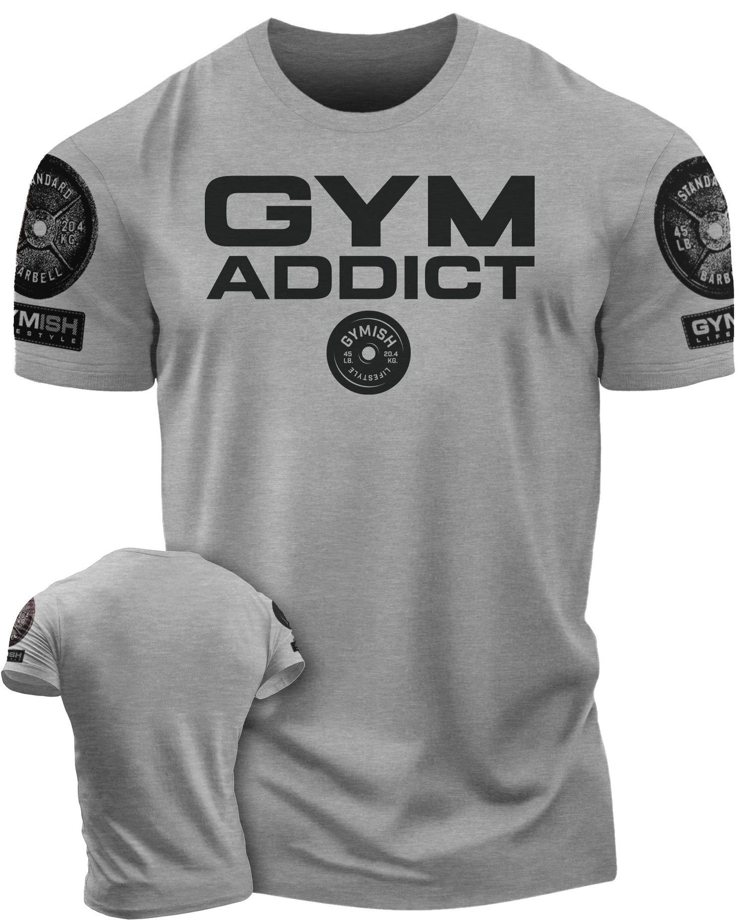 040. GYM-ADDICT Workout T-Shirt - Gymish - - #Gym Shirts# - - #Workout T-Shirts#