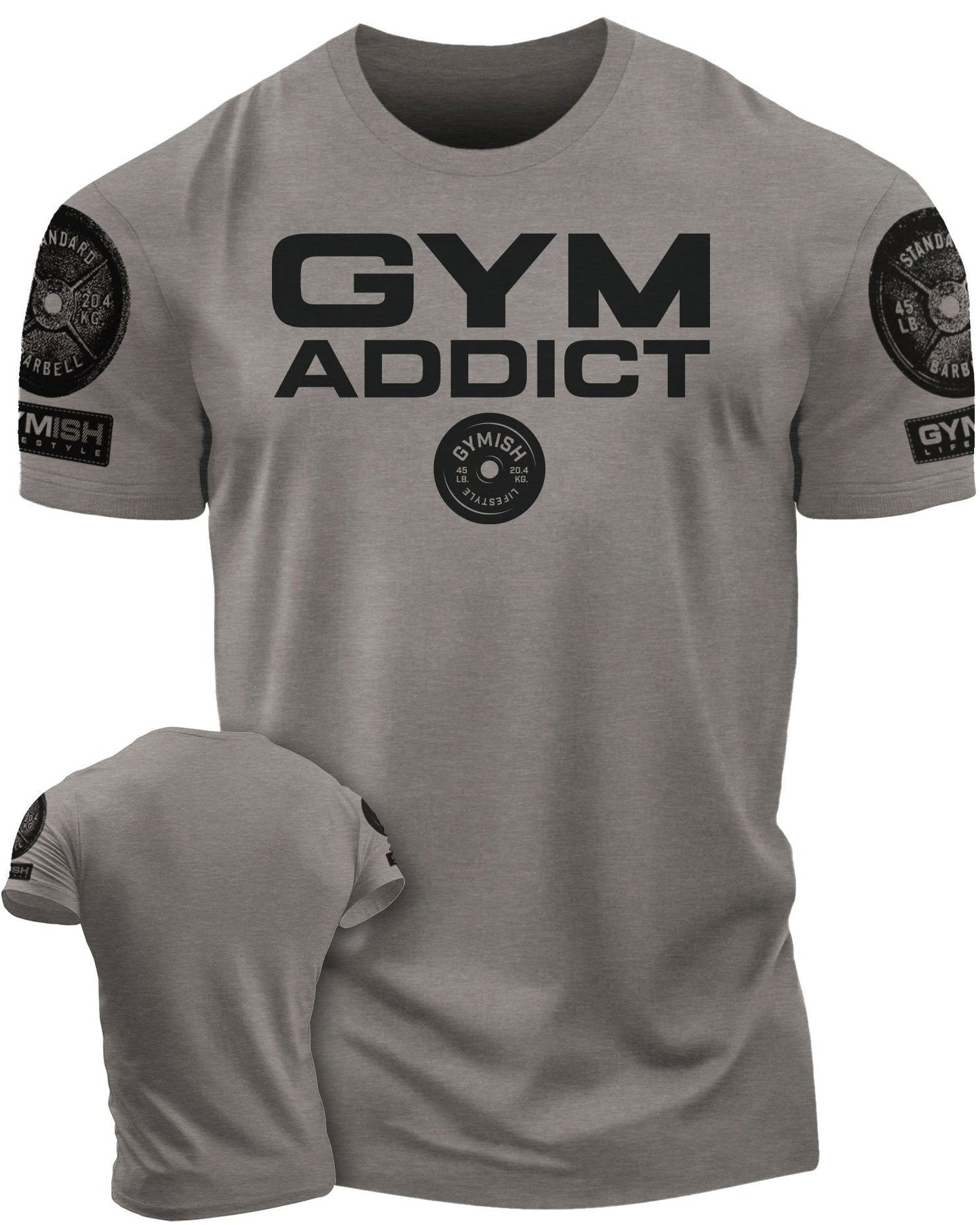 040. GYM-ADDICT Workout T-Shirt - Gymish - - #Gym Shirts# - - #Workout T-Shirts#
