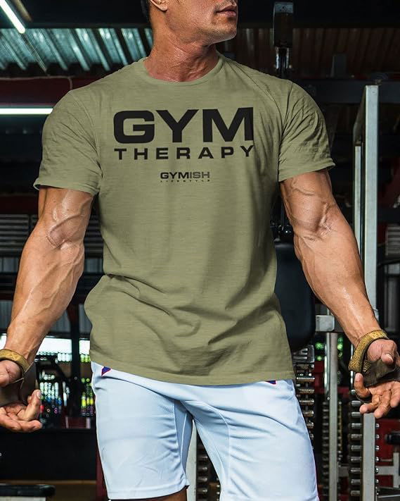 055. Gym Therapy Workout T-Shirt - Gymish - - #Gym Shirts# - - #Workout T-Shirts#