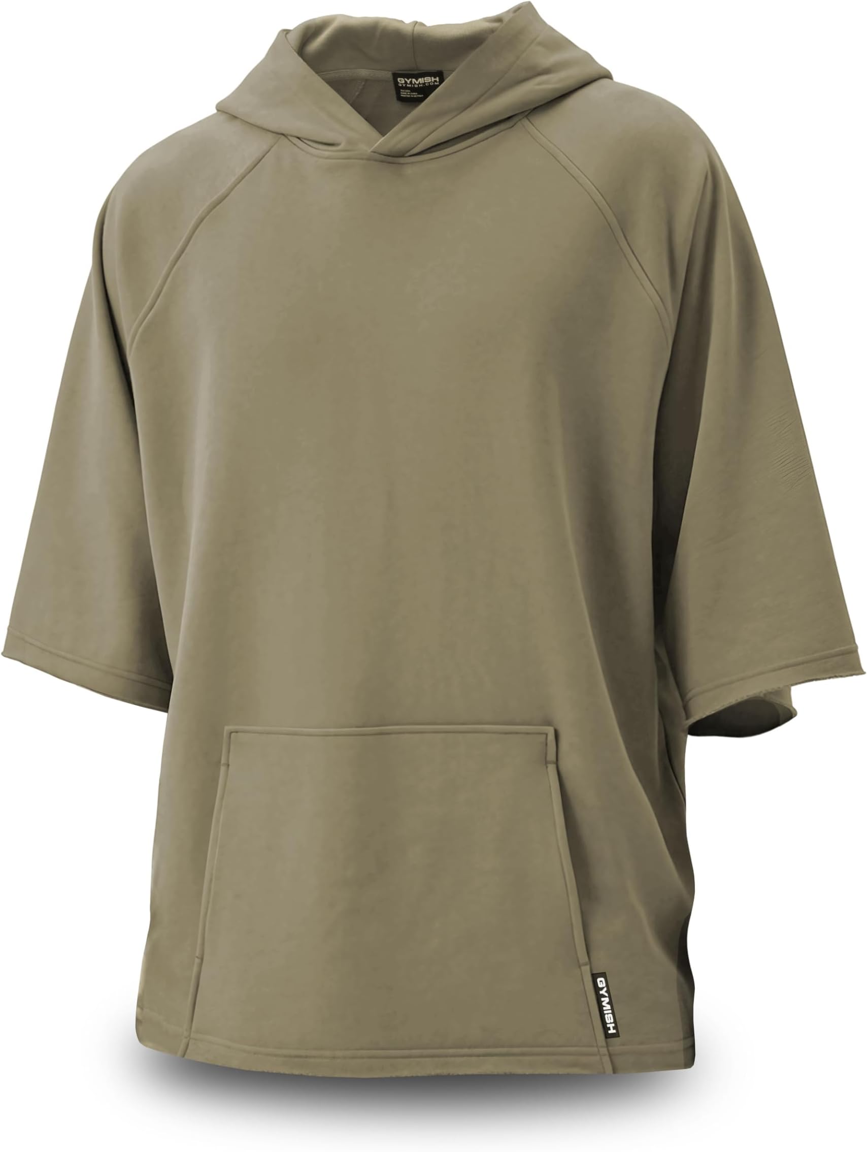 Gymish Lifestyle Oversized Short-Sleeve Hoodie Casual Streetwear Pullo
