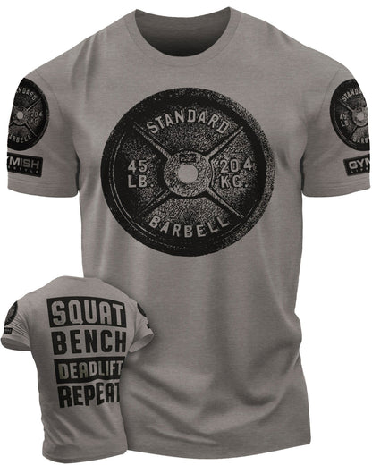 001. SQUAT, BENCH, DEADLIFT Gym T-Shirt - Gymish - - #Gym Shirts# - - #Workout T-Shirts#