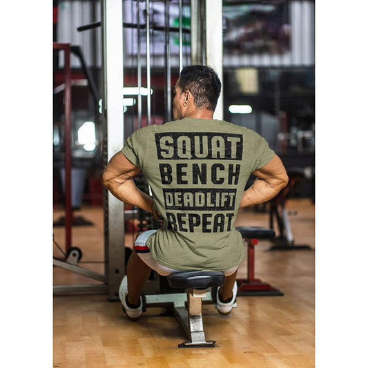 001. SQUAT, BENCH, DEADLIFT Gym T-Shirt - Gymish - - #Gym Shirts# - - #Workout T-Shirts#