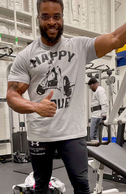 002. Happy Hour Workout T-Shirt - Gymish - - #Gym Shirts# - - #Workout T-Shirts#