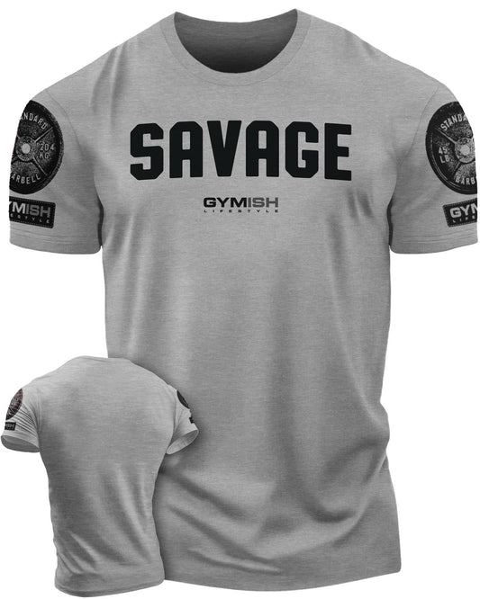 003. Savage Workout T-Shirt - Gymish - - #Gym Shirts# - - #Workout T-Shirts#