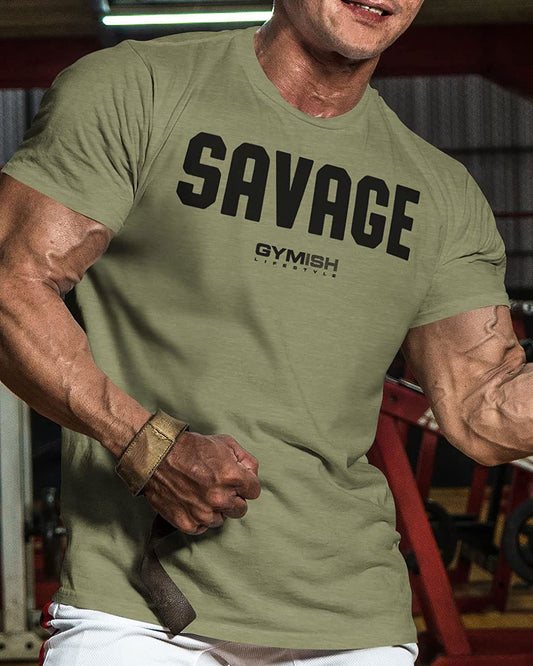 003. Savage Workout T-Shirt - Gymish - - #Gym Shirts# - - #Workout T-Shirts#