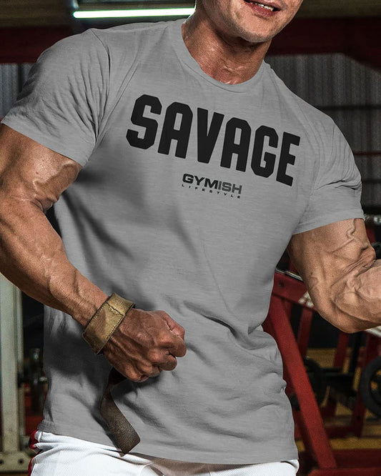003. Savage Workout T-Shirt - Gymish - - #Gym Shirts# - - #Workout T-Shirts#