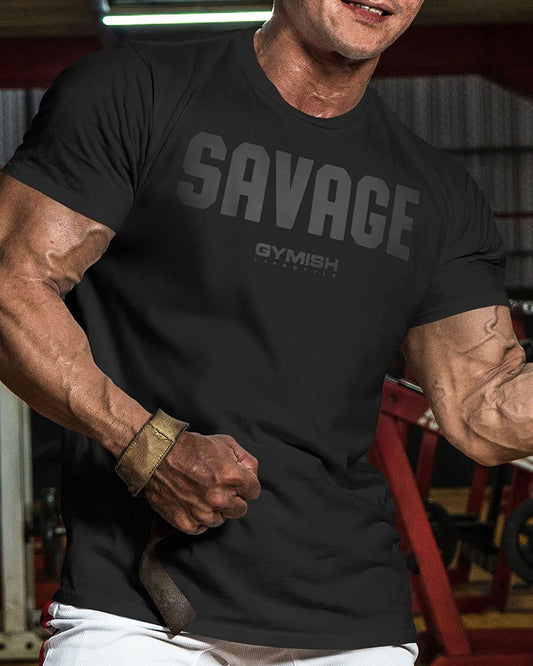 003. Savage Workout T-Shirt - Gymish - - #Gym Shirts# - - #Workout T-Shirts#