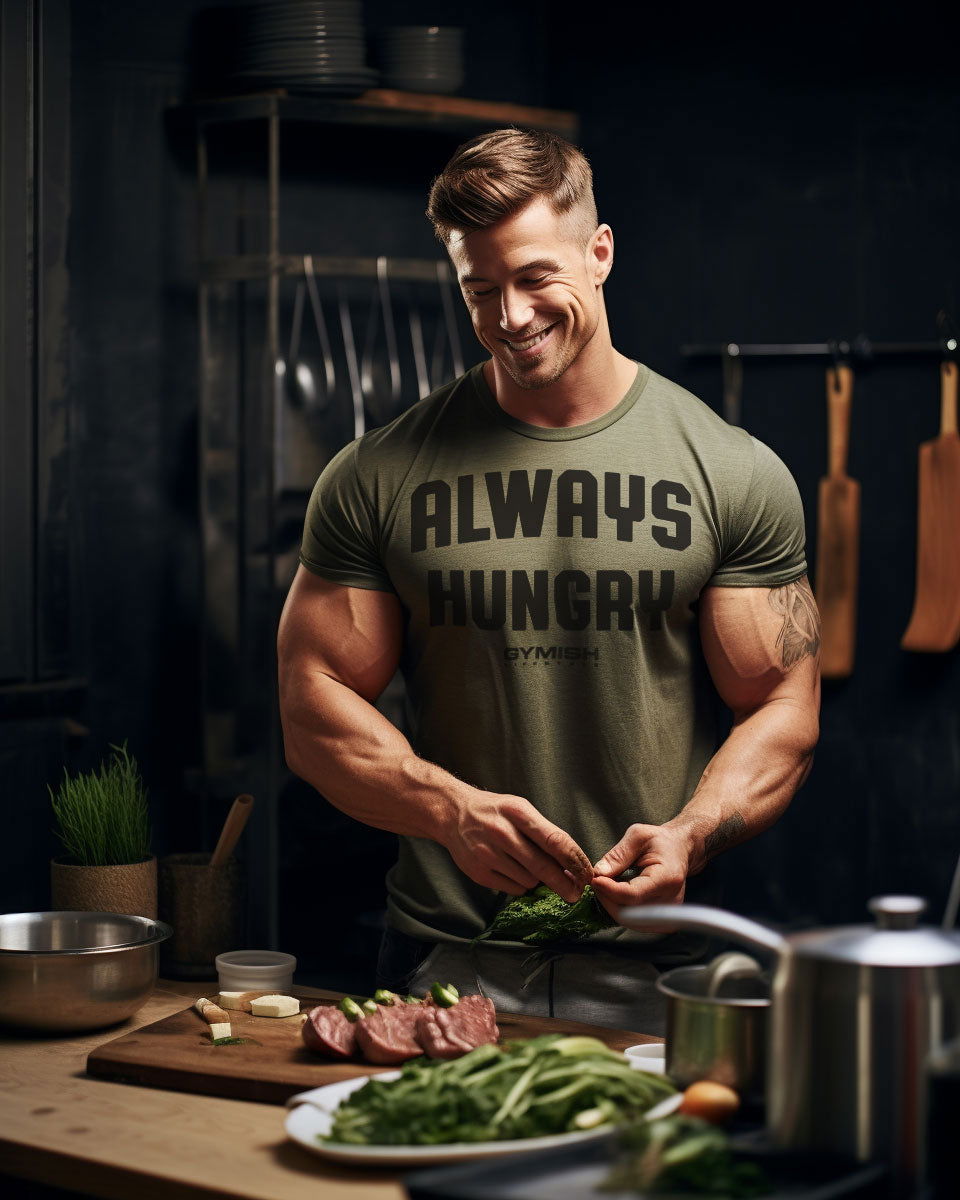 004. Always Hungry Gym T-Shirt - Gymish - - #Gym Shirts# - - #Workout T-Shirts#