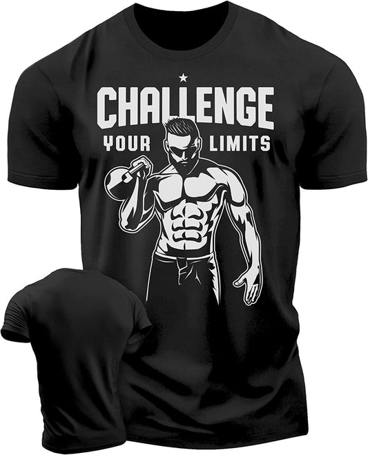 006. Challenge Your Limits Workout T-Shirt - Gymish - - #Gym Shirts# - - #Workout T-Shirts#