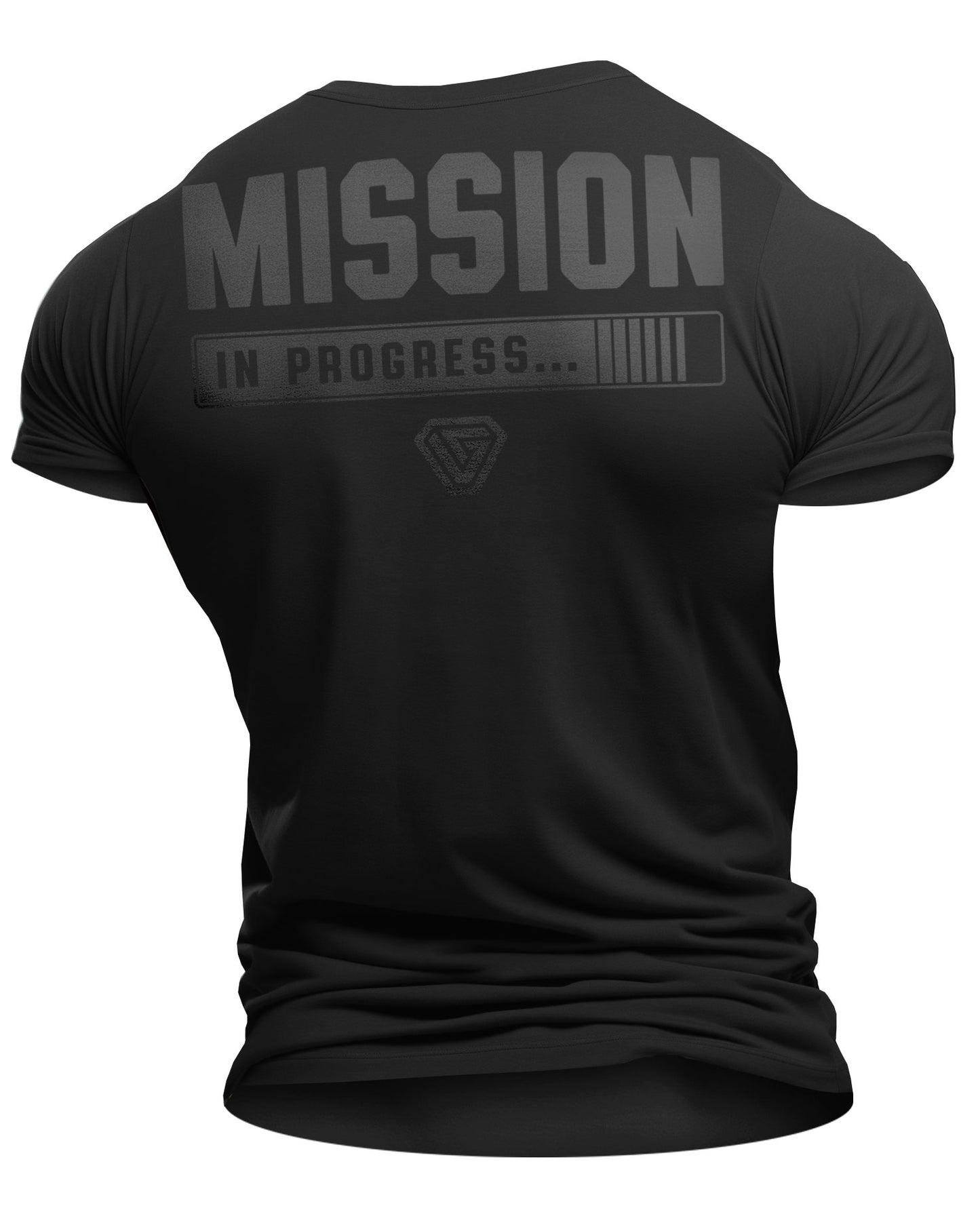 099. Mission In Progress Back Design Workout T-Shirt for Men