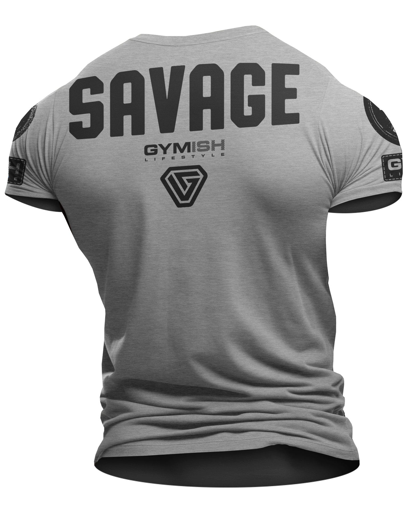 097. Savage Back Design Workout T-Shirt for Men