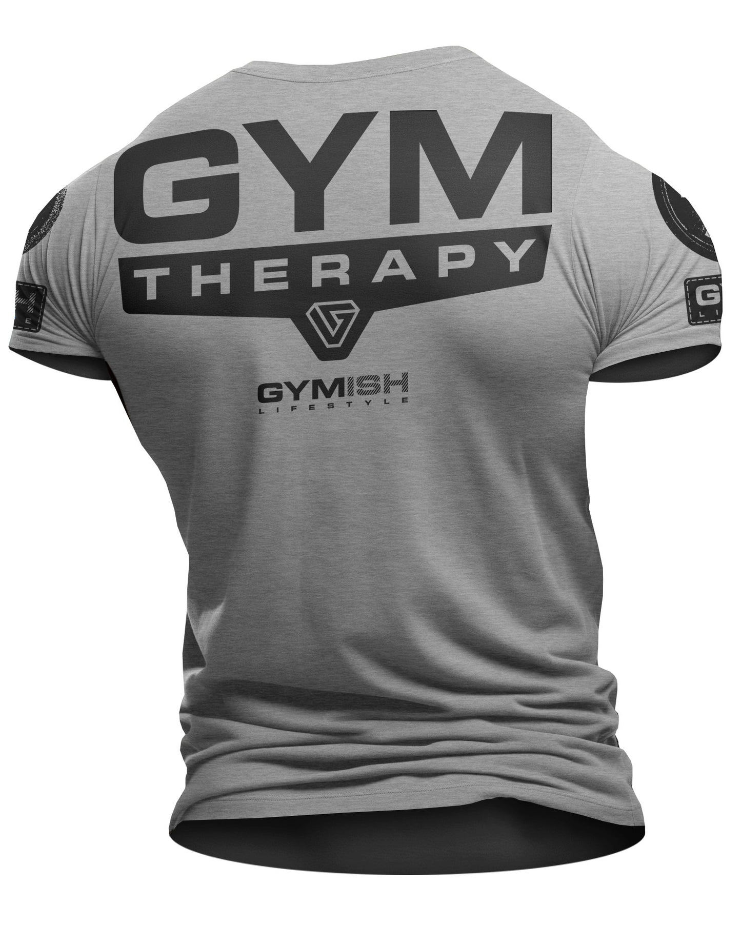 098. Gym Therapy Back Design Workout T-Shirt for Men