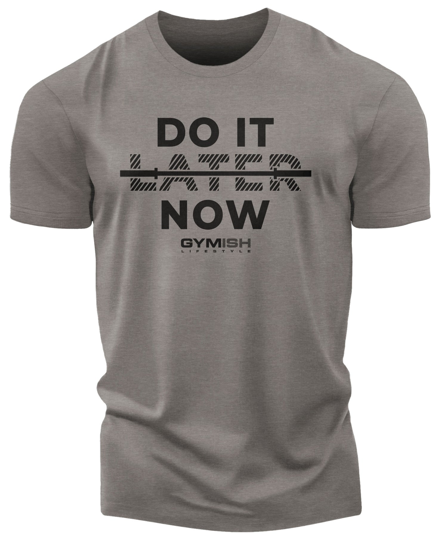 157. Do It Now Funny Motivational Workout Gym T-Shirt for Men T-Shirt Warm Grey T-Shirt GYMISH LIFESTYLE