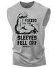 015. I Flexed Funny Workout Muscle Tank Top for Men