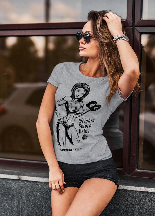 Gladyator Weights Before Date Tank Top and T-Shirt for Women