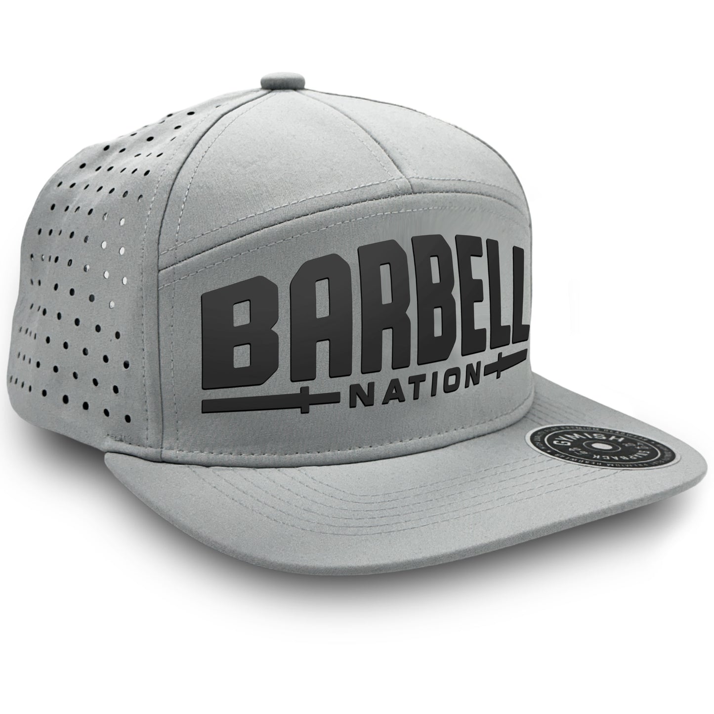 Gymish Barbell Nation Workout Hats for Men GYMISH-HAT-GREY Hat GYMISH LIFESTYLE