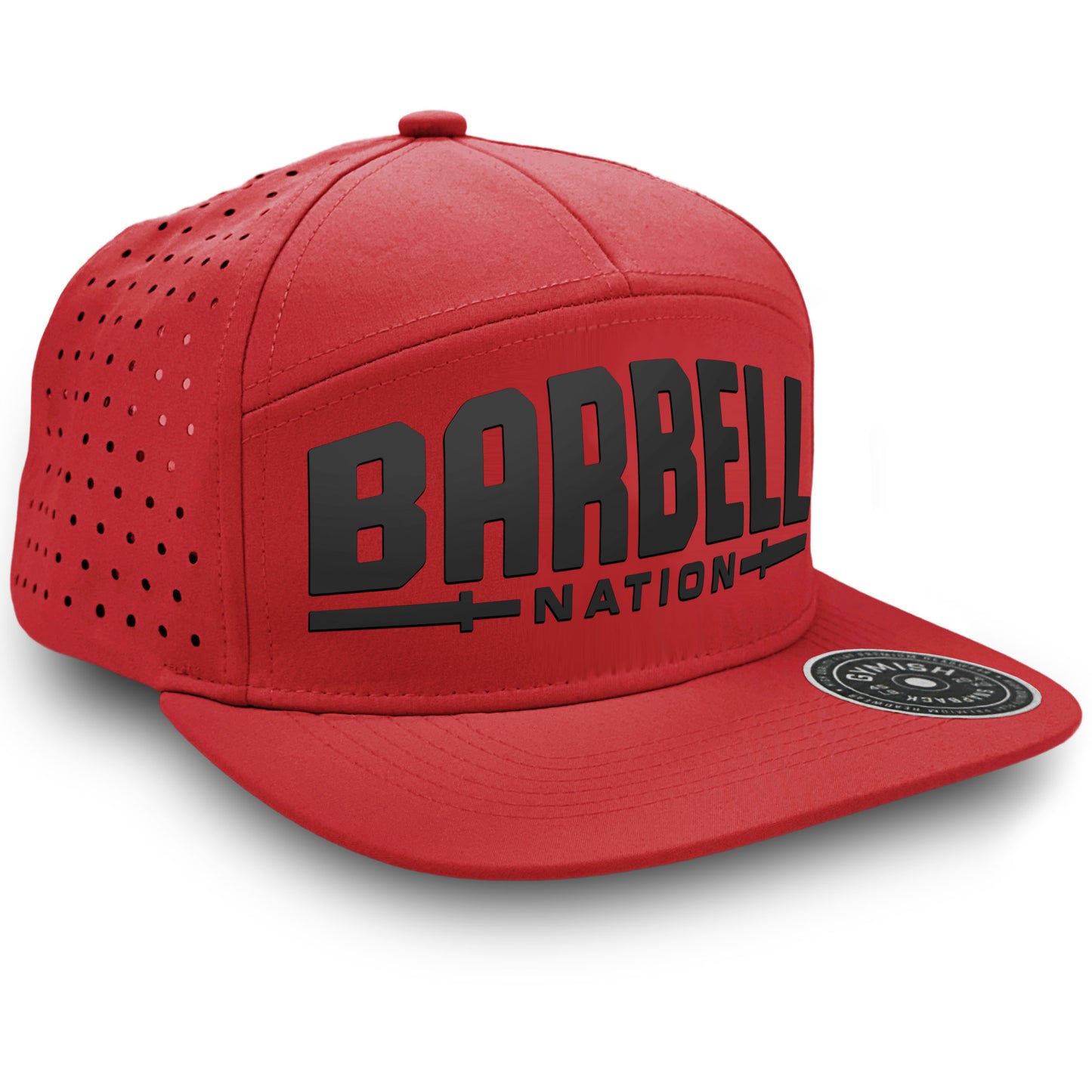 Gymish Barbell Nation Workout Hats for Men GYMISH-HAT-RED Hat GYMISH LIFESTYLE