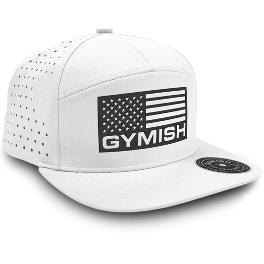 Gymish Flag Workout Hats for Men GYMISH-HAT-WHITE Hat GYMISH LIFESTYLE