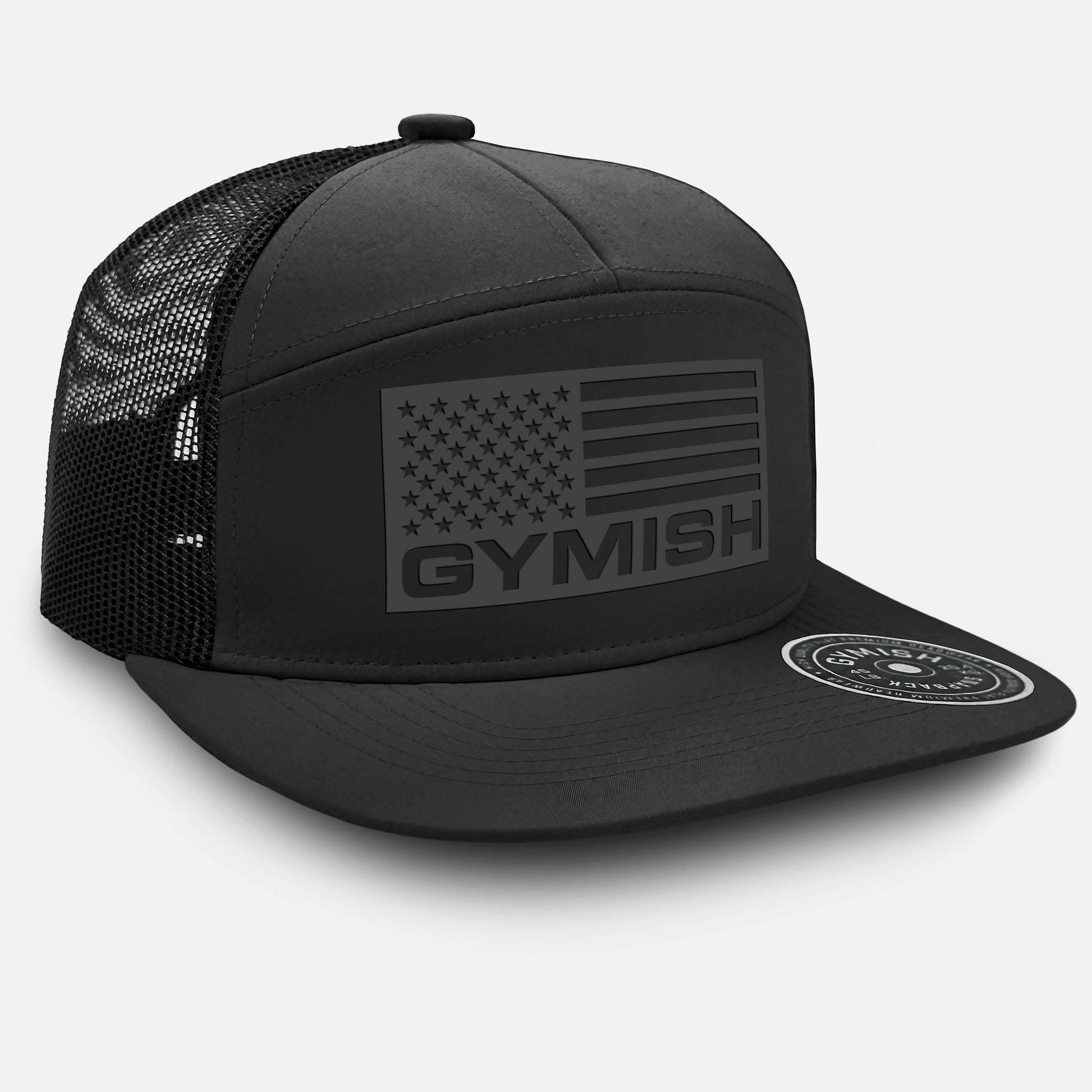 Gymish Flag Workout Hats for Men GYMISH-HAT-MESH BLACK Hat GYMISH LIFESTYLE