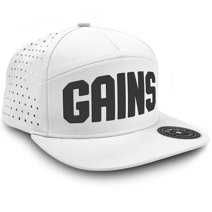 Gymish Gains Workout Hats for Men GYMISH-HAT-WHITE Hat GYMISH LIFESTYLE