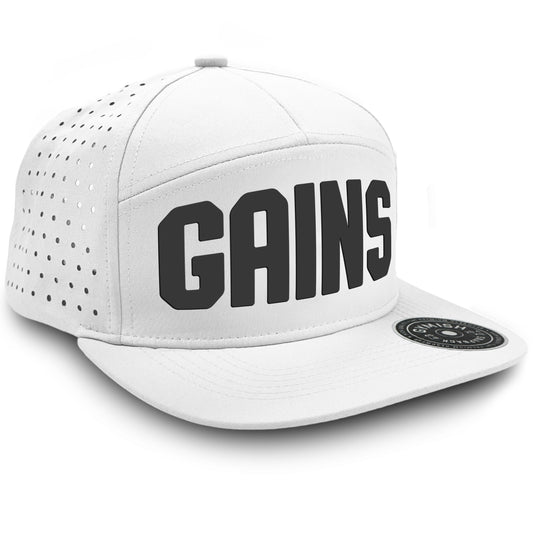 Gymish Gains Workout Hats for Men GYMISH-HAT-WHITE Hat GYMISH LIFESTYLE