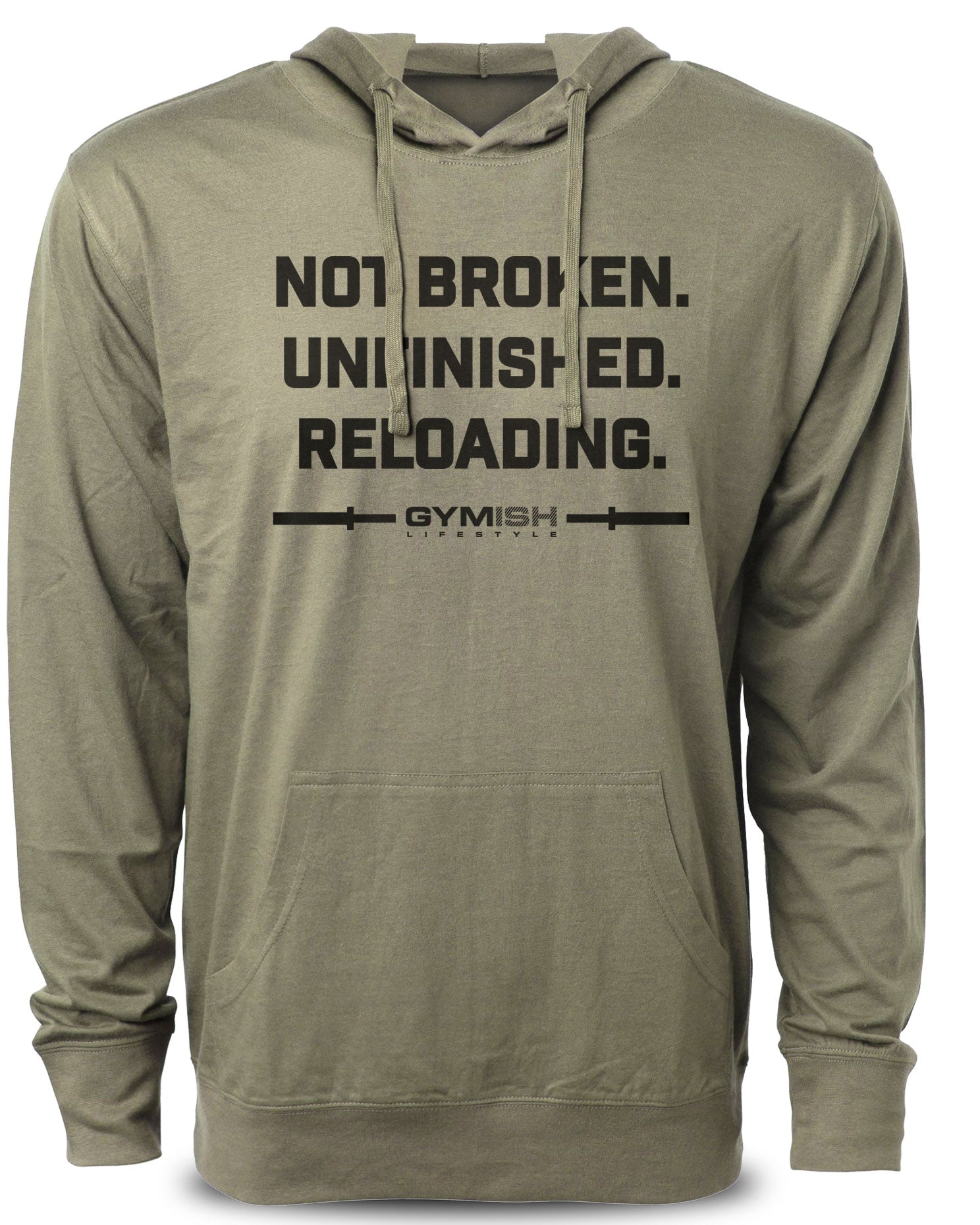 158. Not Broken Funny Workout Gym Hoodie for Men Hoodie Military Hoodie T-Shirt GYMISH LIFESTYLE