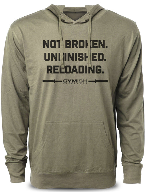 158. Not Broken Funny Workout Gym Hoodie for Men Hoodie Military Hoodie T-Shirt GYMISH LIFESTYLE