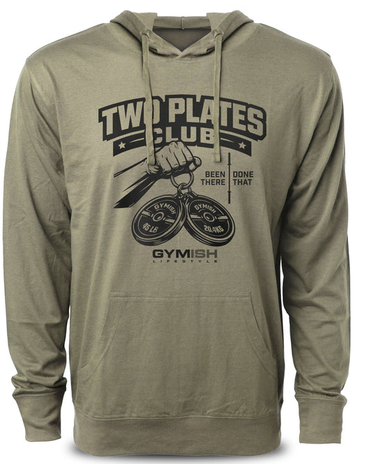 153. Two Plates Funny Workout Gym Hoodie for Men Hoodie Military Hoodie T-Shirt GYMISH LIFESTYLE