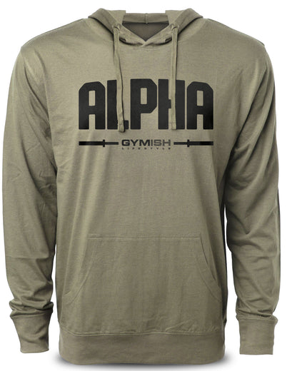 133. Alpha Funny Workout Gym Hoodie for Men Hoodie Military Hoodie T-Shirt GYMISH LIFESTYLE