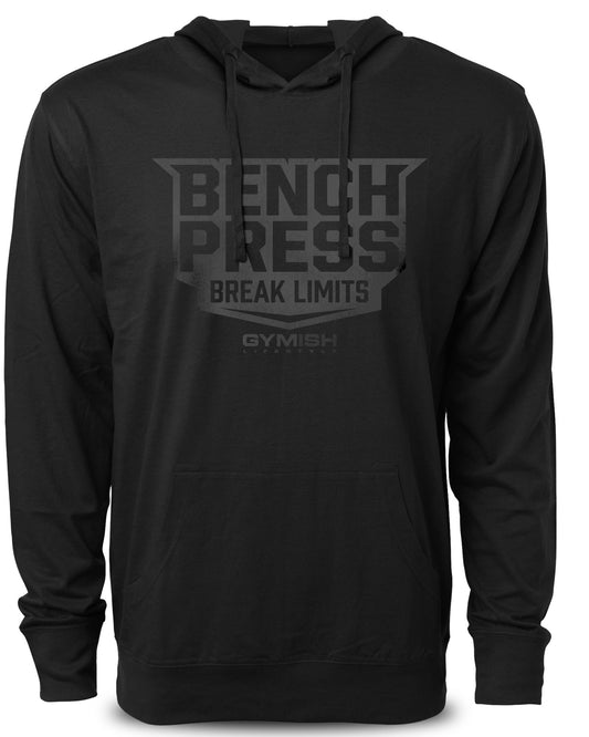025. Bench Press Funny Workout Gym Hoodie for Men Hoodie Black On Black Hoodie T-Shirt GYMISH LIFESTYLE