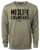 082. Midlife Crunches Funny Workout Hoodie for Men