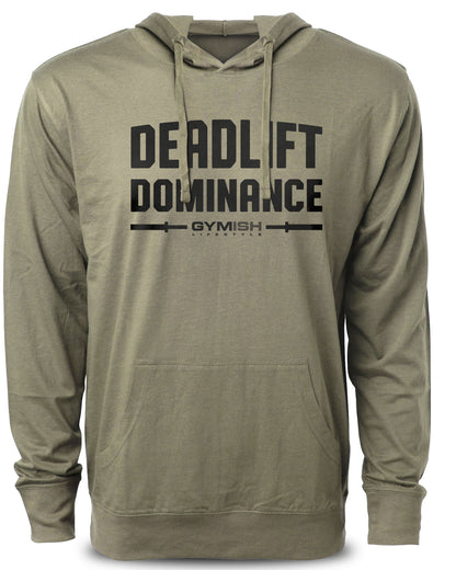 138. Deadlift Dominance Funny Workout Gym Hoodie for Men Hoodie Military Hoodie T-Shirt GYMISH LIFESTYLE