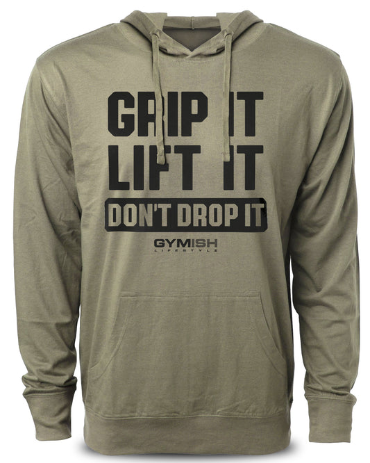 108. Grip It Funny Workout Gym Hoodie for Men Hoodie Military Hoodie T-Shirt GYMISH LIFESTYLE