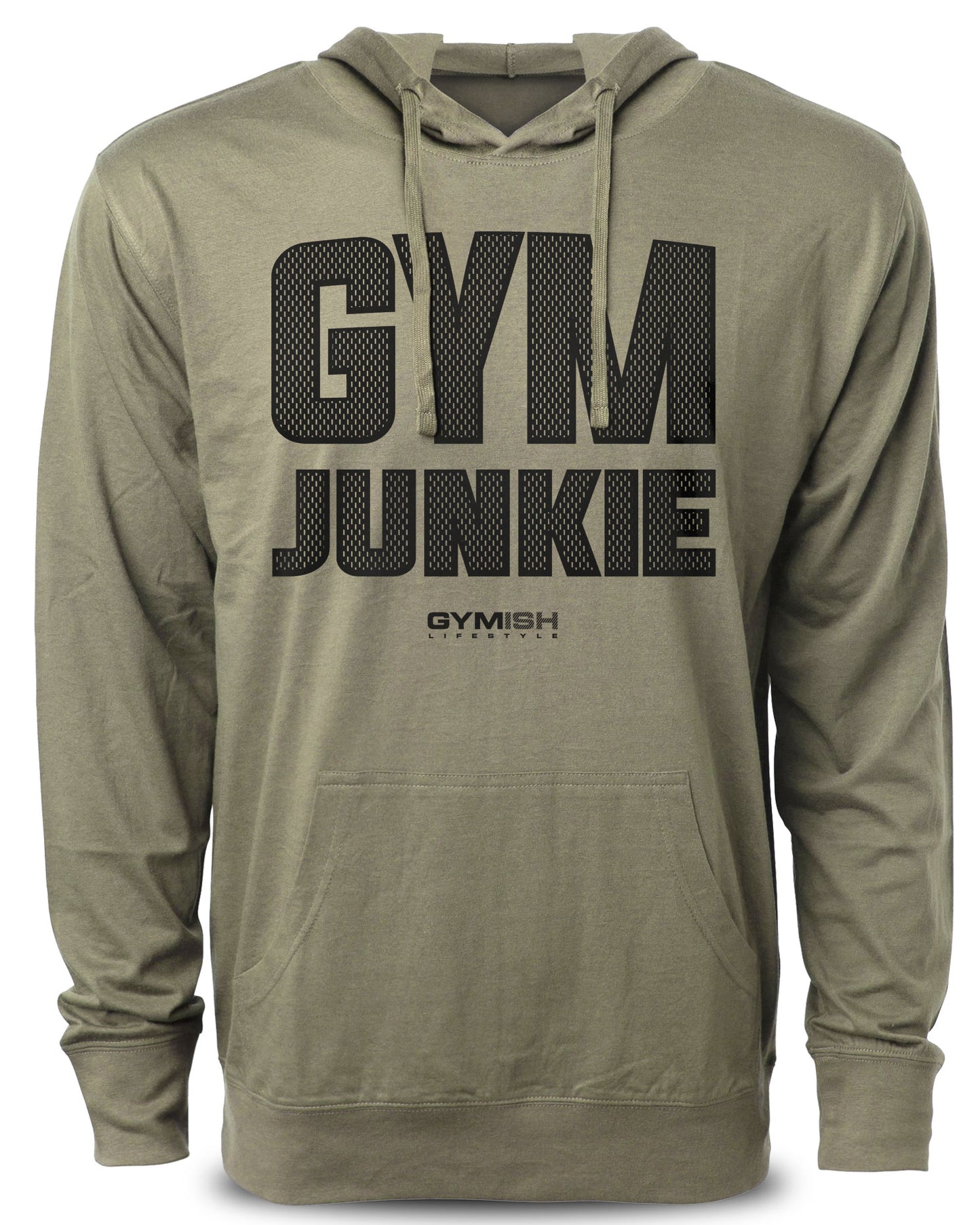 GYMISH Gym Junkie Workout Funny Hoodie for Men