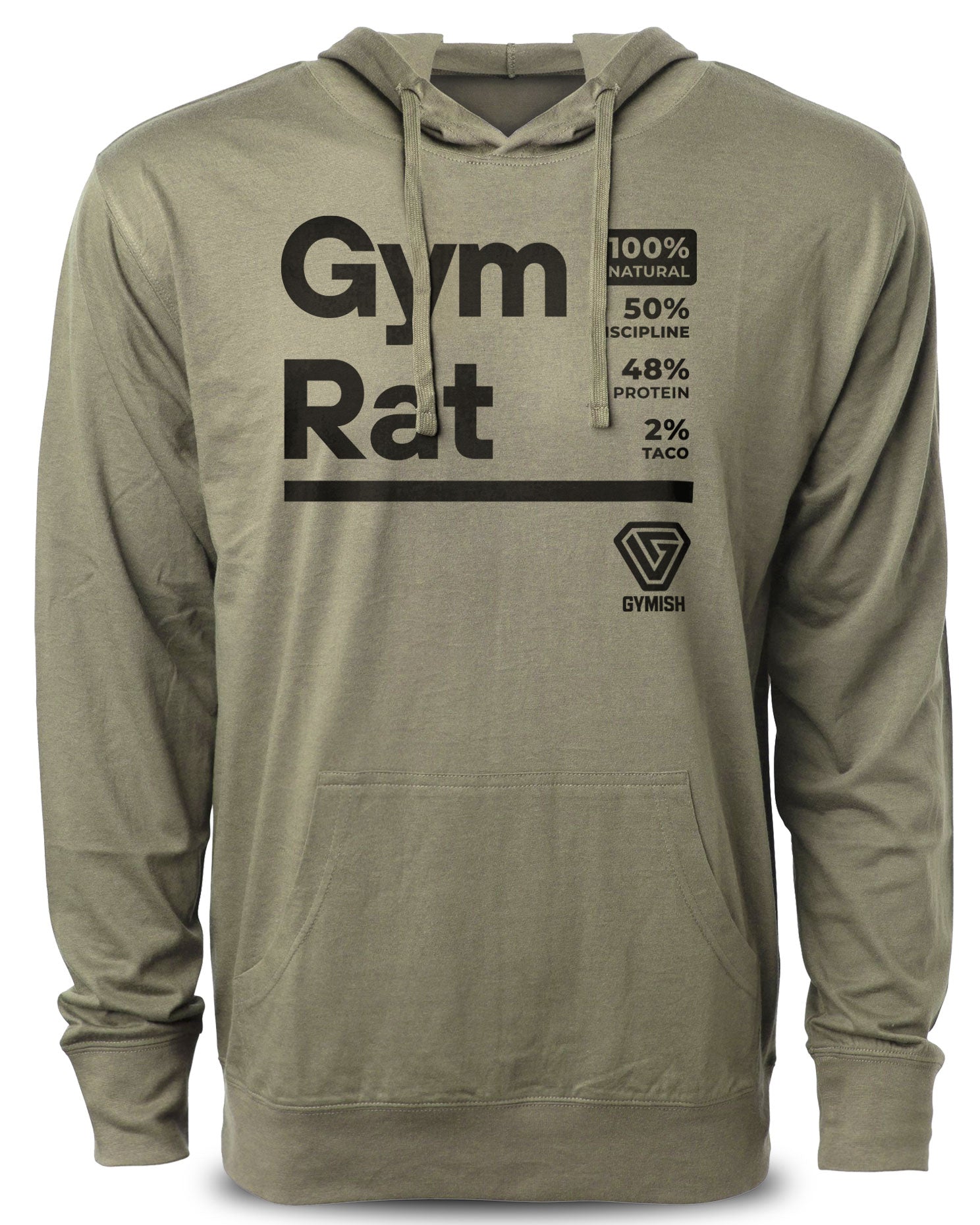 105. Gym Rat Funny Workout Hoodie for Men Hoodie Military Hoodie T-Shirt GYMISH LIFESTYLE