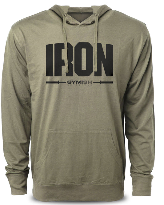 136. Iron Funny Workout Gym Hoodie for Men Hoodie Military Hoodie T-Shirt GYMISH LIFESTYLE
