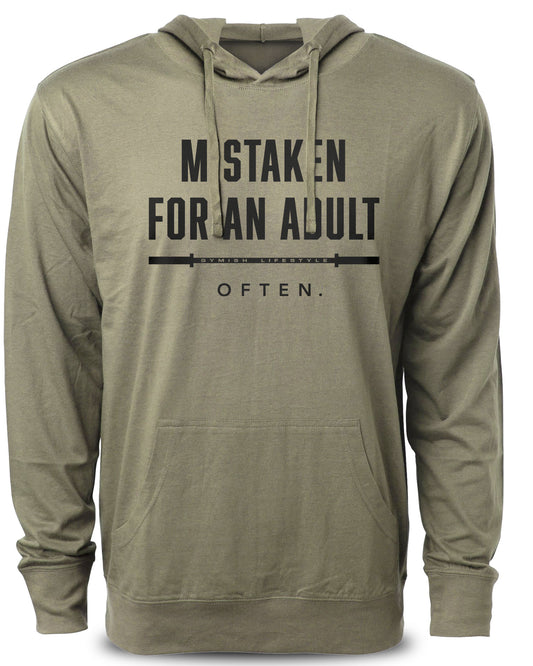 156. Mistaken Funny Workout Gym Hoodie for Men Hoodie Military Hoodie T-Shirt GYMISH LIFESTYLE