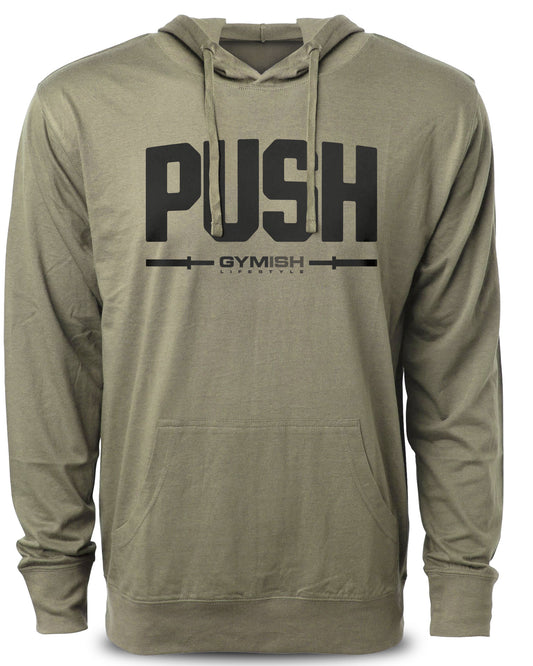 141. Push Funny Workout Gym Hoodie for Men Hoodie Military Hoodie T-Shirt GYMISH LIFESTYLE