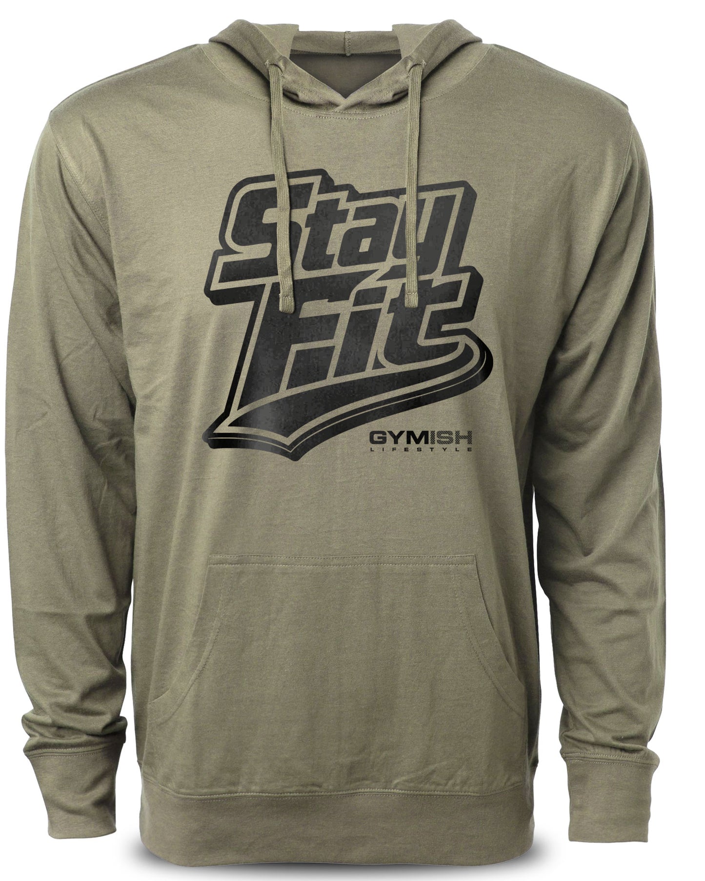 131. Stay Fit Funny Workout Gym Hoodie for Men Hoodie Military Hoodie T-Shirt GYMISH LIFESTYLE