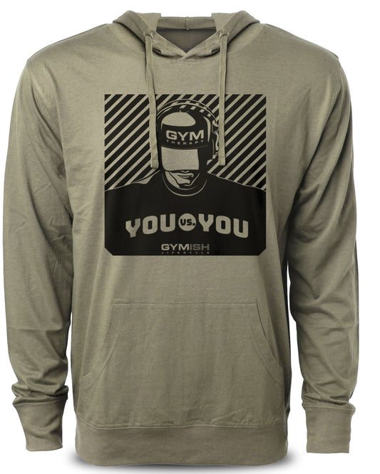 151. You vs You Funny Workout Gym Hoodie for Men Hoodie Military Hoodie T-Shirt GYMISH LIFESTYLE