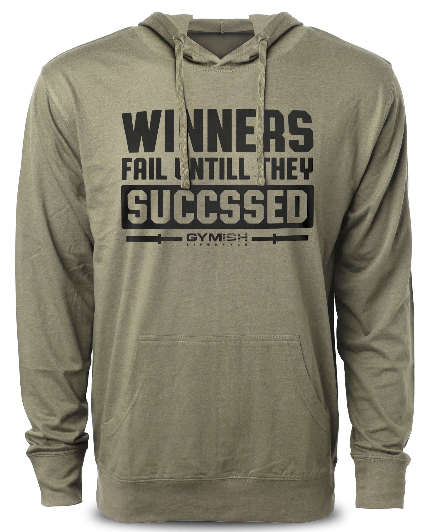 116. Winners Fail Funny Workout Hoodie for Men Hoodie Military Hoodie T-Shirt GYMISH LIFESTYLE