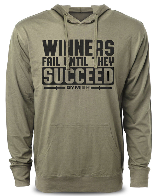 116. Winners Fail Funny Workout Hoodie for Men Hoodie Military Hoodie T-Shirt GYMISH LIFESTYLE