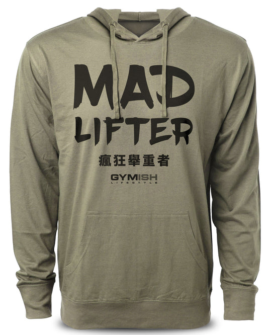 123. Mad Lifter Funny Workout Hoodie for Men Hoodie Military T-Shirt GYMISH LIFESTYLE