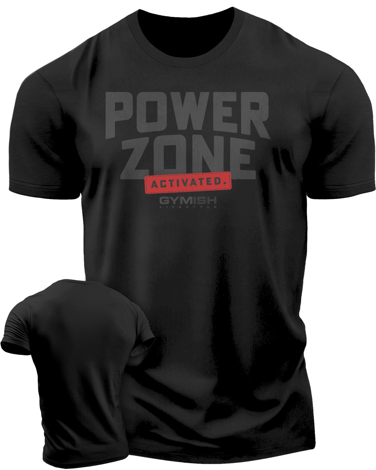 150. Activated Funny Motivational Workout Gym T-Shirt for Men T-Shirt Black On Black T-Shirt GYMISH LIFESTYLE