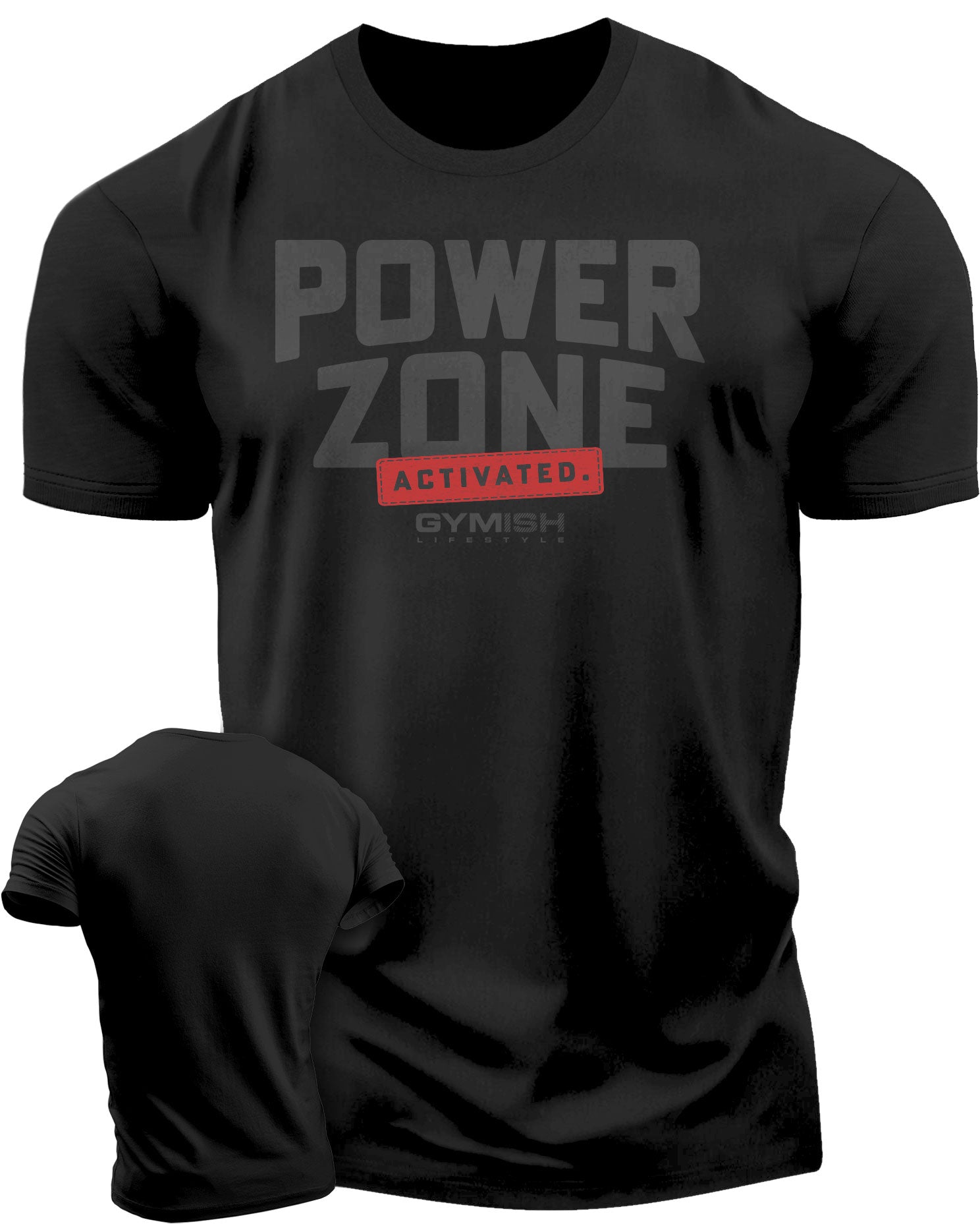 150. Activated Funny Motivational Workout Gym T-Shirt for Men T-Shirt Black On Black T-Shirt GYMISH LIFESTYLE