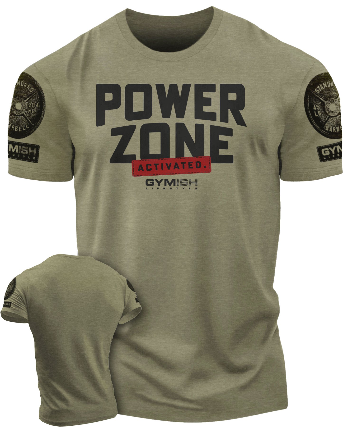 150. Activated Funny Motivational Workout Gym T-Shirt for Men T-Shirt Military with Sleeve Logo T-Shirt GYMISH LIFESTYLE