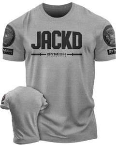 140. Jackd Funny Motivational Workout Gym T-Shirt for Men