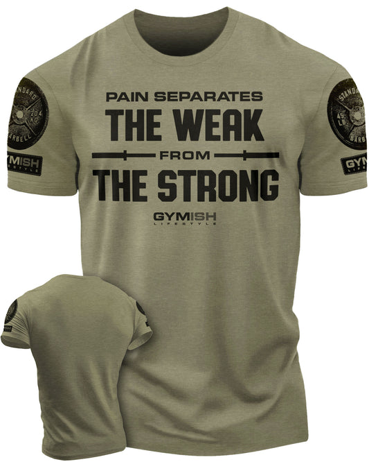 121. Weak From Strong Funny Motivational Workout Gym T-Shirt for Men T-Shirt Military with Sleeve Logo T-Shirt GYMISH LIFESTYLE